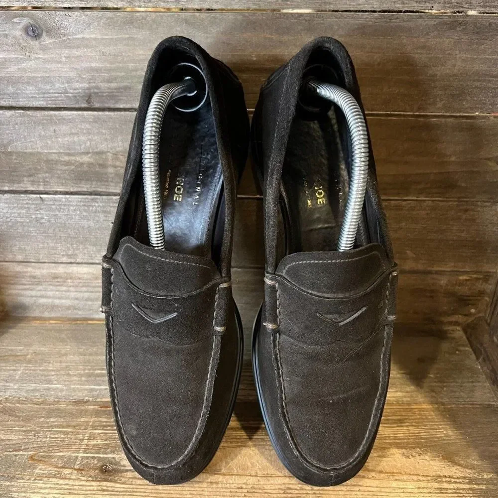 Mens The Original Car Shoe KUD 461 Brown Suede Penny Loafers Size UK 8‎ US 9 M